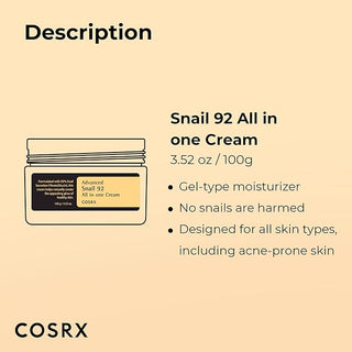 Cosrx Advanced Snail 92 All In One Cream 100grams