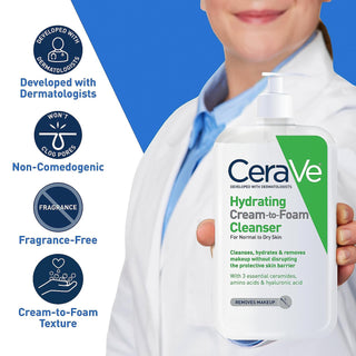 CeraVe Hydrating Cream-to-Foam Cleanser