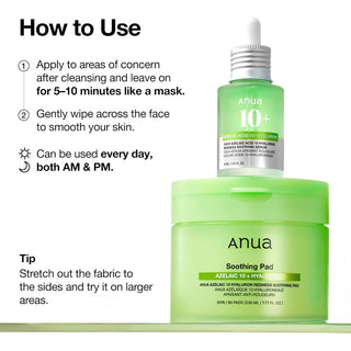 Anua Azelaic 10 Hyaluron Redness Soothing Pad 90 Pads