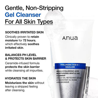 Anua 8 Hyaluronic Acid Moisturizing Gentle Gel Cleanser 150ml