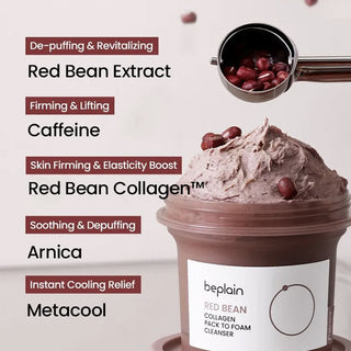 beplain Red Bean Collagen Pack To Foam Cleanser 100ml