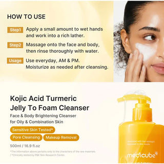 Medicube Kojic Acid Turmeric Purifying Gel Cleanser 500ml