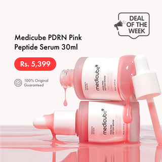 Medicube PDRN Pink Peptide Serum 30ml with a deal of the week banner on a white background