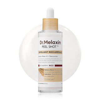 Dr. Melaxin peel shot ampoule bottle on a white background