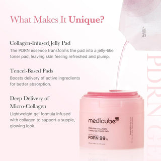 Medicube PDRN Pink Collagen Toning Gel Toner Pad - 70 Pads