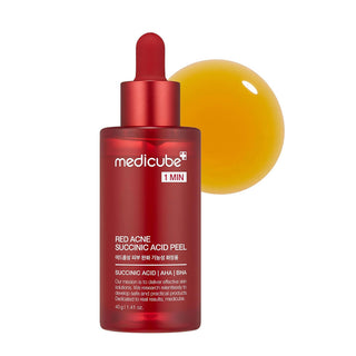 Medicube Red Acne Succinic Acid Peel 40g - Acne-clearing exfoliating serum for sensitive skin