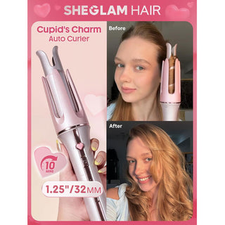 SHEGLAM HAIR Cupid's Charm One-Touch Instant Curler Pink