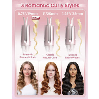 SHEGLAM HAIR Cupid's Charm One-Touch Instant Curler Pink