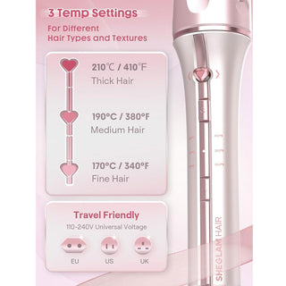 SHEGLAM HAIR Cupid's Charm One-Touch Instant Curler Pink