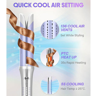 SHEGLAM HAIR One Touch Airflow Styler Pro-32mm Silver-Purple