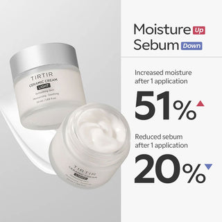TIRTIR Ceramic Cream Light, 50ml - Lightweight Moisturizer