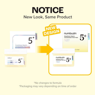 Numbuzin No.5+ Glutathione Vitamin-Niacinamide Concentrated Pad - 70 Pads