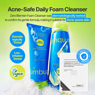 Numbuzin Zero Blemish Clarifying 2% Sulfur Cleansing Foam 150ml
